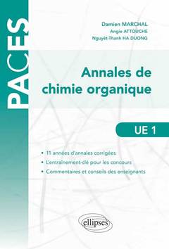 Couverture de l’ouvrage UE1 - Annales de chimie organique