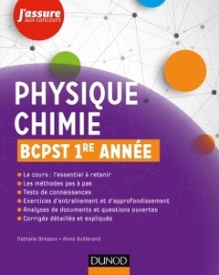 Couverture de l’ouvrage Physique-Chimie BCPST 1re année