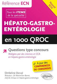 Cover of the book Hépato-Gastro-Entérologie en 1000 QROC