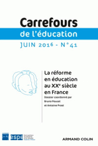 Couverture de l’ouvrage Carrefours de l'éducation n° 41 - 1/2016