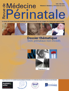 Couverture de l’ouvrage Revue de Médecine Périnatale - Vol. 8 n°2/Juin 2016