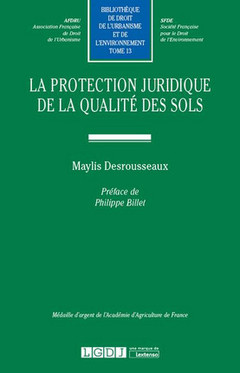 Couverture de l’ouvrage la protection juridique de la qualité des sols