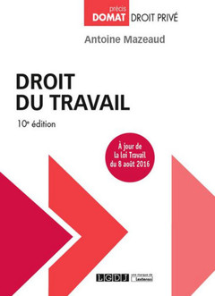 Cover of the book Droit du travail, 10eme edition