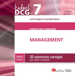 Couverture de l’ouvrage carrés exos dcg 7 - exercices corrigés de management 2016-2017 - 3ème édition