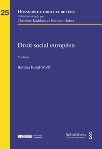 Couverture de l’ouvrage DROIT SOCIAL EUROPEEN