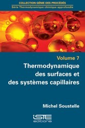 Couverture de l’ouvrage Thermodynamique des surfaces et des systèmes capillaires