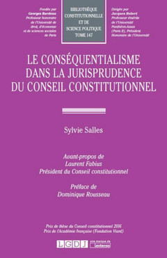Couverture de l’ouvrage le conséquentialisme dans la jurisprudence du conseil constitutionnel