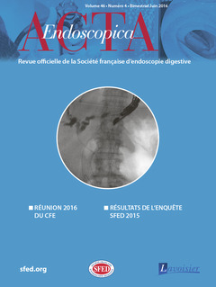 Couverture de l’ouvrage Acta Endoscopica Vol. 46 N° 4 - Juin 2016