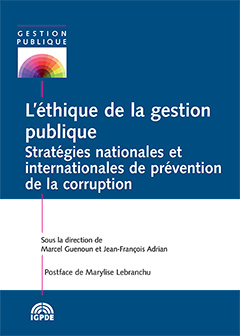 Cover of the book L'ÉTHIQUE DE LA GESTION PUBLIQUE