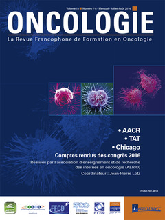 Couverture de l’ouvrage Oncologie Vol. 18 N° 7-8 - Juillet-Août 2016