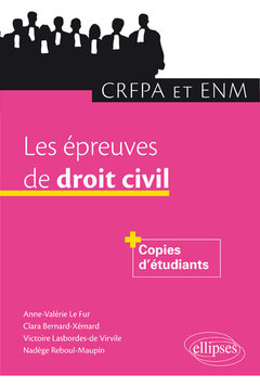 Cover of the book Les épreuves de droit civil au CRFPA et à l’ENM