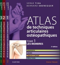 Couverture de l’ouvrage Atlas de techniques articulaires ostéopathiques T1 à T3. PACK