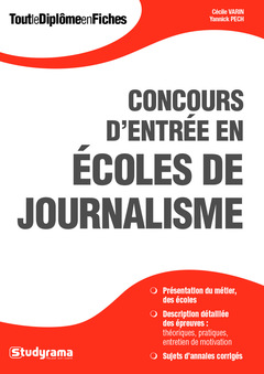 Cover of the book Concours d'entrée en écoles de journalisme