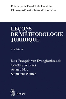 Cover of the book Leçons de méthodologie juridique