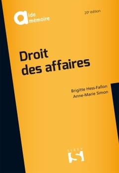 Cover of the book Droit des affaires. 20e éd.