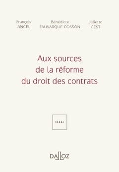 Cover of the book Aux sources de la réforme du droit des contrats