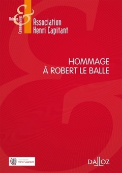 Couverture de l’ouvrage Hommage à Robert Le Balle