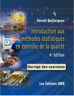 Couverture de l’ouvrage Introduction aux méthodes statistiques en contrôle de la qualité  )