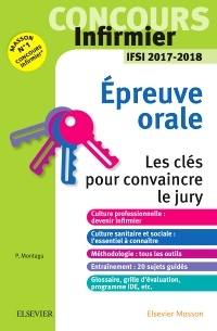 Couverture de l’ouvrage Concours infirmier - épreuve orale - IFSI 2017-2018