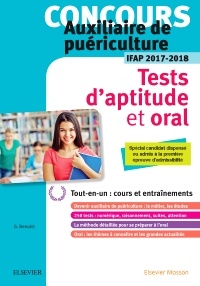 Couverture de l’ouvrage Concours auxiliaire de puériculture - Tests d'aptitude et oral - IFAP 2017-2018