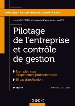 Couverture de l’ouvrage Pilotage de l'entreprise et contrôle de gestion - 6e éd. - Labellisation FNEGE - 2015
