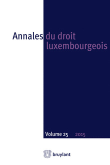 Cover of the book Annales du droit luxembourgeois - Tome 25 2015