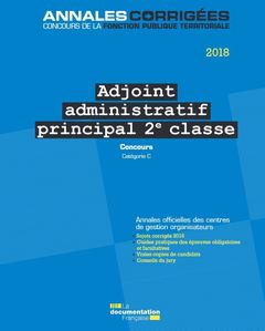 Couverture de l’ouvrage Adjoint administratif principal de 2ème classe : concours externe, interne et 3° concours, catégorie C