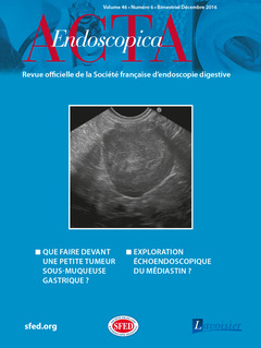 Cover of the book Acta Endoscopica Vol. 46 N° 6 - Décembre 2016