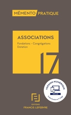 Couverture de l’ouvrage Mémento associations 2017
