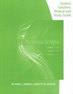 Couverture de l’ouvrage Numerical Analysis