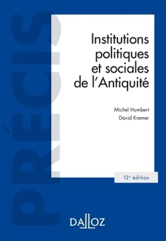 Cover of the book Institutions politiques et sociales de l'Antiquité 12ed