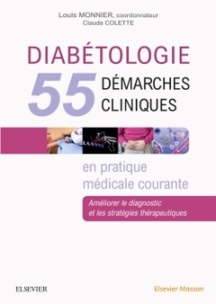 Couverture de l’ouvrage Diabétologie : 55 démarches cliniques en pratique médicale courante