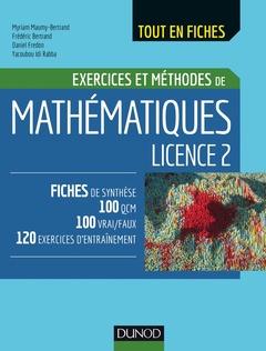 Couverture de l’ouvrage Exercices et méthodes de mathématiques Licence 2