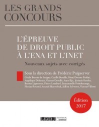 Cover of the book L'épreuve de droit public de l'ENA et l'INET