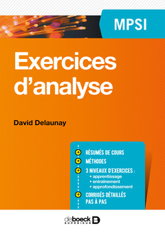 Cover of the book Exercices d'analyse MPSI
