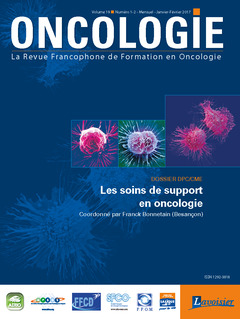 Couverture de l’ouvrage Oncologie Vol. 19 N° 1-2 - Janvier-Février 2017
