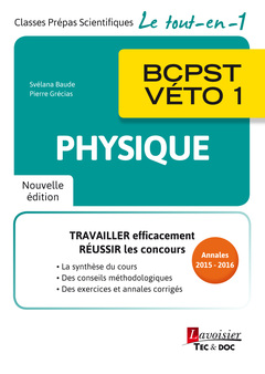 Couverture de l’ouvrage Physique BCPST-VÉTO 1 (2e éd.)
