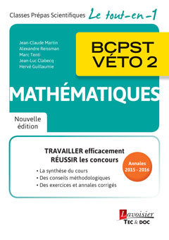 Couverture de l’ouvrage Mathématiques BCPST-VÉTO 2 (2e éd.)