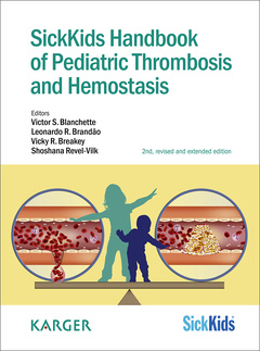 Cover of the book  Cover SickKids Handbook of Pediatric Thrombosis and Hemostasis (2nd revised and extended edition)