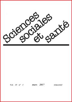 Couverture de l’ouvrage Revue sciences sociales et santé - Volume 35 n°1 - Mars 2017