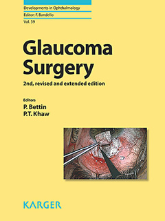 Couverture de l’ouvrage Glaucoma surgery (2nd, revised and extended edition)