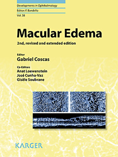 Couverture de l’ouvrage Macular edema (2nd, revised and extended edition)