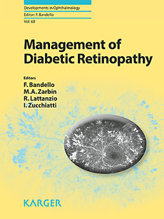 Couverture de l’ouvrage Management of diabetic retinopathy