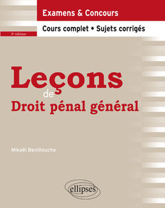 Couverture de l’ouvrage Leçons de Droit pénal général - 3e édition
