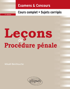 Cover of the book Leçons de Procédure pénale - 3e édition
