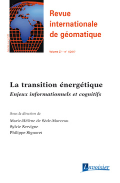 Couverture de l’ouvrage Revue internationale de géomatique Volume 27 N° 1/Janvier-Mars 2017