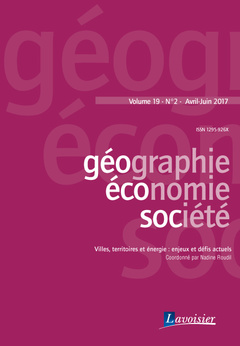 Cover of the book Villes, territoires et énergie : enjeux et défis actuels  (Géographie, économie, société Volume 19 N°2 - Avril-Juin 2017)
