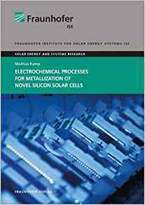 Couverture de l’ouvrage Electrochemical Processes for Metallization of Novel Silicon Solar Cells