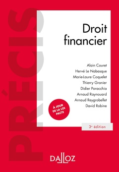 Cover of the book Droit financier. 3e éd.