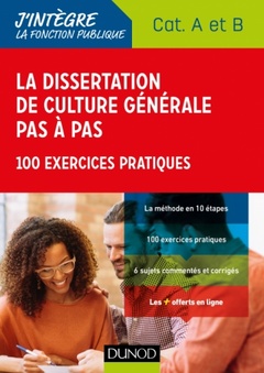 Cover of the book La dissertation de culture générale pas à pas - Catégories A et B